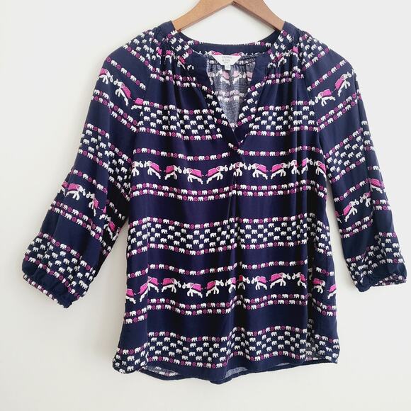 Crown & Ivy elephant top size petite med - Picture 1 of 6